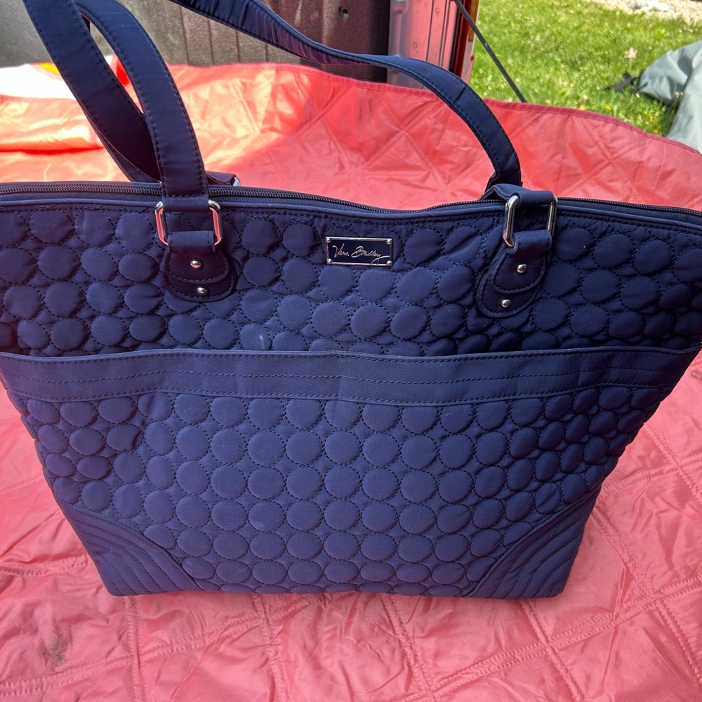 Vera Bradley Navy Quilted Pattern Bag